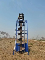 Tarière thermique portable en acier au manganèse robuste pour le forage de trous de supports solaires