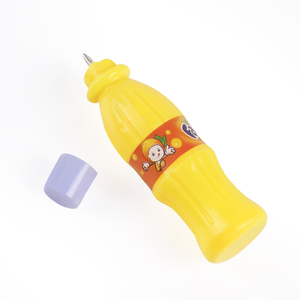 New Arrival Cute Mini Plastic Drink Bottle Shape Pen Ball Point Pen Kids Capsule Egg Toy