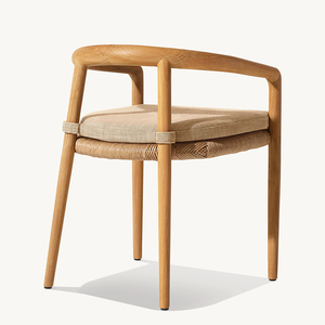 Ensemble de chaises de salle à manger en teck pour l'extérieur, ensemble de table de salle à manger de jardin, ensemble de salle à manger imperméable pour patio - Product Image 4
