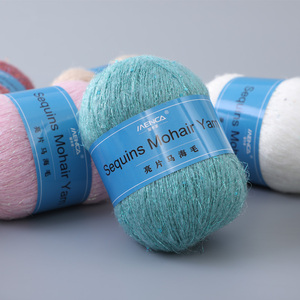 Offre Spéciale – Fils à Tricoter en <span class=keywords><strong>Mohair</strong></span> et Laine Mérinos Mélangée, 64 Couleurs, Doux et <span class=keywords><strong>Chaud</strong></span> pour l'Hiver, Idéal pour Écharpes et Pulls Femme - Product Image 3
