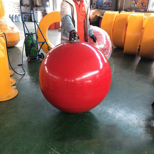 Bouée d'amarrage <span class=keywords><strong>flottante</strong></span> en polyéthylène de diamètre personnalisé 600 mm, bouée d'amarrage en plastique pour bateau avec anneaux 304 - Product Image 3