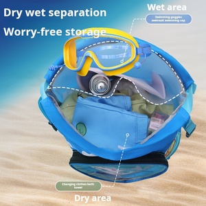 Bolsa de natación para niños con mochila de separación seca y húmeda Diseño de dibujos animados Bolso de hombro de playa - Product Image 2