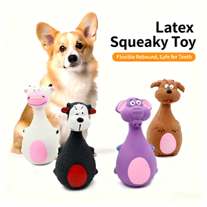 <span class=keywords><strong>Latex</strong></span> Piepend Hondenspeelgoed Diervormig Kauwspeelgoed Niet-Giftig Springkussen Voor Kleine/Middelgrote Honden - Product Image 2