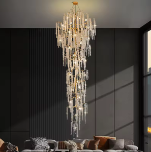 Zeal Lighting villa stair living room <b>large</b> crystal copper tree branch chandelier pendant <b>lights</b> for villa - Product Image 2