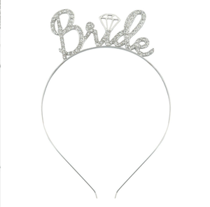Diadème en alliage or rose pour mariée, décorations de fête de bachelorette, diadème de mariée à venir, bandeau de mariée pour mariées et fêtes - Product Image 2