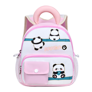 Sac à dos pour enfants unisexe, design mignon de <span class=keywords><strong>panda</strong></span> de dessin animé, grande capacité, fermeture à glissière, doublure en polyester, imperméable, sac d'école - Product Image 2