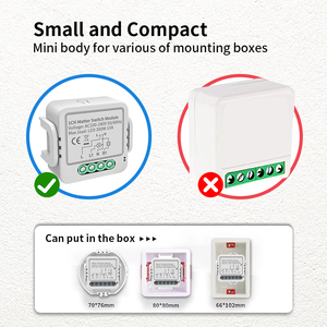 Módulo de Interruptor de Luz Inteligente WiFi Zigbee RSH, Compatible con <span class=keywords><strong>Alexa</strong></span> y <span class=keywords><strong>Google</strong></span>, 240V 10A, 1, 2, 3, 4 Canales, Interruptor de Circuito DIY, Relé ABS - Product Image 2