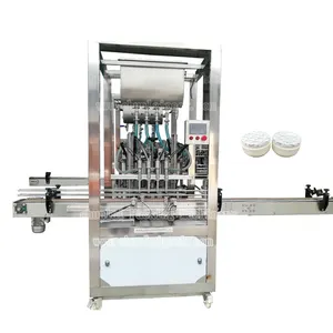 4 Heads Cream Container Filling Machine Auto Jar Bottle Day Night Eye Face Cream Lotion Paste Piston filling Production Line