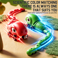 Jeu de Serpent Magnétique RC Glouton et Affamé, Jouet Interactif Multijoueur Télécommandé pour Enfants, Serpent qui Grandit et se Transforme en Voiture de Course