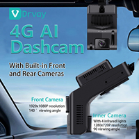 Cámara para Coche 4G GPS AI Todo en Uno, Doble 1080P, ADAS Integrado, DMS, Gran Angular de 110°, Cámara de Cabina, Sistema Linux, Protocolo 808/1078, DVR