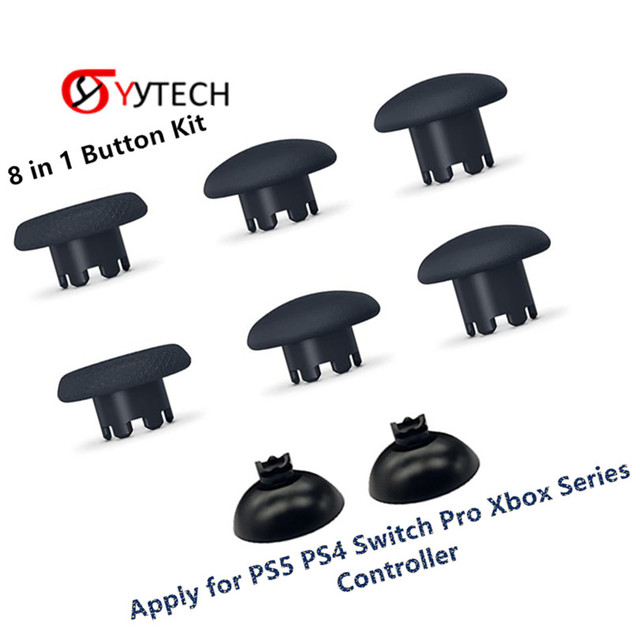 SYYTECH 8 in 1 Button Kit for PS5 PS4 Playstation 5 4 Switch Pro Xbox Series Controller Joystick Repair Parts