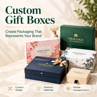 Boîtes cadeaux rigides en carton pliables avec logo personnalisé, emballage de luxe, boîtes en papier magnétique avec couvercle pour les petites entreprises