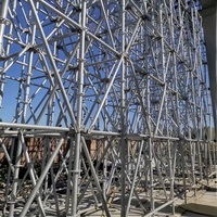 Système d'échafaudage galvanisé à anneaux, robuste, pour la construction, tour d'escalier, plateforme métallique portable pour extérieur
