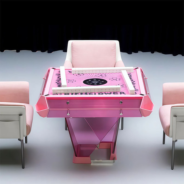 Modern Luxury Design Electric Chess & Mahjong Table with Metal Frame Casino Gambling Entertainment Automatic Home Use