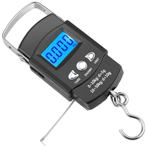 Wholesale Fish Weighing Scale with Measuring Tape Digital Fishing Hanging <b>Hook</b> <b>Tool</b> Hand Scales Easy to Use - Product Image 1