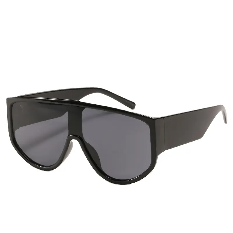 Nova tendência grande quadro conectado óculos uv400 óculos de sol personalizado e moderno viseiras para homens e mulheres