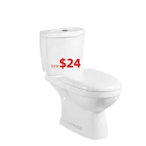 Inodoros de dos piezas de cerámica de escritura china más vendidos <span class=keywords><strong>y</strong></span> juegos de lavabo de pedestal para Baño - Product Image 1