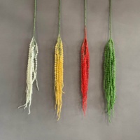 Fleur artificielle suspendue Amarante R-01, 11 branches, effet de riz tombant pour mur végétal, plafond, décoration florale de mariage et de maison
