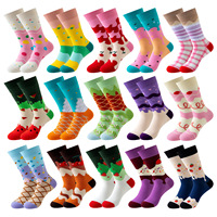 Whale Wholesale Chaussettes fantaisie confortables en coton, à motifs de dessins animés, de desserts et de produits alimentaires, mi-mollet, style boulangerie, décontractées, vente en gros