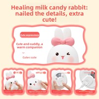 Lampe de chevet en silicone en forme de lapin, anti-stress à pression, avec télécommande et fonction batterie, idéale comme cadeau, vente en gros