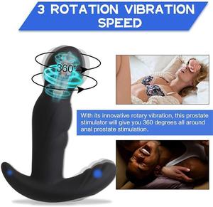 Vibratore Anale Rotante a 3 Modalità con 10 Modalità di Vibrazione, Uovo Anale in Silicone <span class=keywords><strong>Monster</strong></span>, Massaggiatore Prostatico per Uomini e Donne - Product Image 4