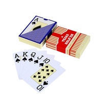 YH Offre Spéciale Prix Usine Cartes à Jouer en Plastique Texas Double Jeu Forme Carrée 6.3X8.8 cm Rouge/Bleu OEM/ODM En Stock