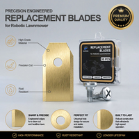 Lot de 9 lames pour tondeuse à gazon robotisée, lames de coupe revêtues de titane avec vis, pièces de rechange universelles en gros