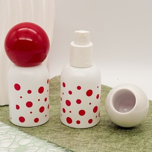 Flaconi Rotondi Bianchi da 30ml per Lozioni, Creme e Fondotinta Liquido con Tappo a Sfera - Product Image 1