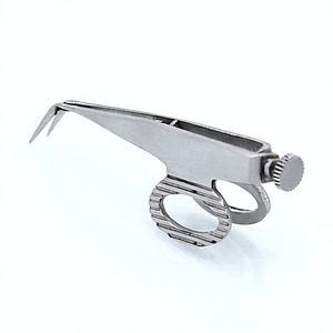 Ciseaux à cils et sourcils ZONA en acier inoxydable, lame droite et aiguisée, durables, multifonctionnels, pour le nail art, la beauté et la coupe des sourcils en salon - Product Image 1