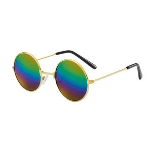 Gafas de <span class=keywords><strong>sol</strong></span> redondas y reflectantes para niños y niñas, anteojos de <span class=keywords><strong>sol</strong></span> infantiles de colores metalizados, estilo Retro, novedad de 2021 - Product Image 6
