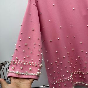 GX-nuovo abito da donna a <span class=keywords><strong>maniche</strong></span> <span class=keywords><strong>lunghe</strong></span>, resistente con finiture in perle e diamanti scintillanti. - Product Image 5