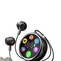 Écouteurs intra-auriculaires numériques étanches IPX4 avec réduction active du bruit (ANC) et assistant vocal IA pour téléphone portable, avec clip tour de cou, compatibles Bluetooth 5.4