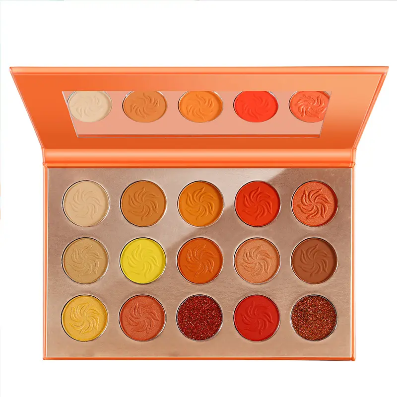 High pigment 15 color wet eyeshadow cosmetics makeup manufacturers private label open window eyeshadow palette