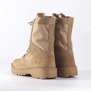 Stivali Tattici da Uomo WANZHUO per Esterni, Camouflage, Alti, in Vera Pelle, Impermeabili, per Escursionismo Autunno/Inverno/Estate, Bicolore - Product Image 4