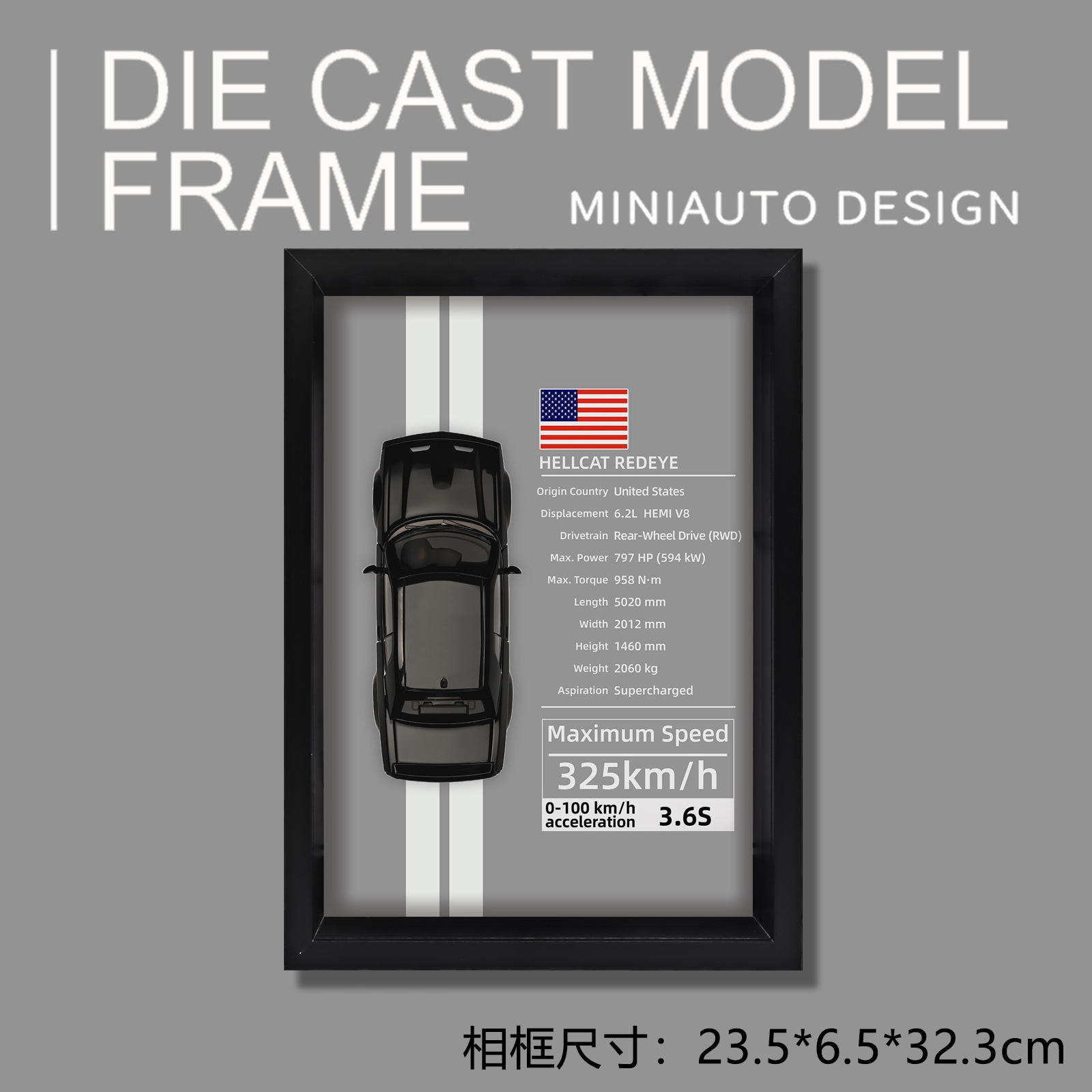 1:32 Hellcat Wall Art - Box - Black