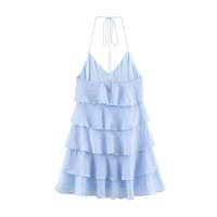 Robe dos nu sexy MYST&ZA pour femme, nouvelle collection été 2026, tendance, simple, polyvalente, avec décoration superposée 8235487