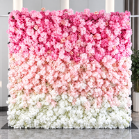 Mur de fleurs artificielles, panneau floral de roses pour toile de fond de mariage, cérémonie, réception, douche nuptiale, fête d'anniversaire, décoration d'événements