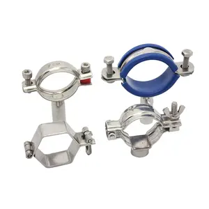 Sanitary SS304 Welded Pipe Holder/Famale Pipe Holder For Stainless Steel Tube Support