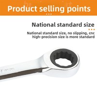 Jeu de clés à cliquet en acier de 12 pièces avec tête réglable, 72 dents, 950 g, outil de réparation automobile, démontage de vis, sac de rangement inclus