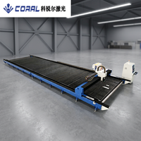 Machine de découpe laser fibre CNC sur rail au sol CORAL CRL-12025AD 20000W, approvisionnement direct usine pour la fabrication de grandes tôles métalliques
