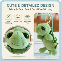 En stock, porte-clés en peluche tortue mignon, prêt à être expédié, pendentif animal marin en peluche, breloque de sac, accessoire Kawaii, CE EN71