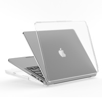 Casing Laptop Transparan Berlapis Es untuk Macbook Pro 14 M3/M4/M5, Bumper TPU Bening, Anti Gores, dan Tahan Banting