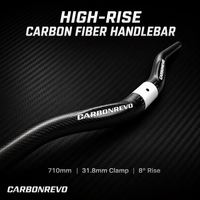 Guidon de trottinette électrique Carbonrevo réglable en hauteur, barre de direction stable pour les longues distances
