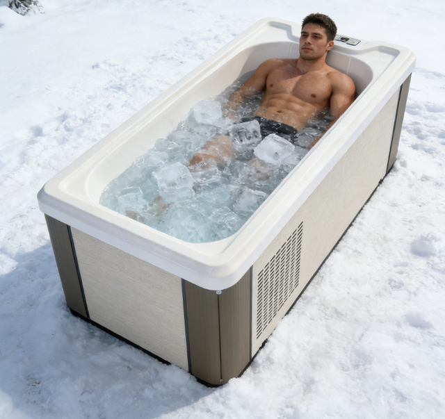 Commercial Spa Cold Plunge Hot Tub Combo With Chiller Heater Filter Ozone UV Acrylic Therapy Recovery Ice Bath Tub