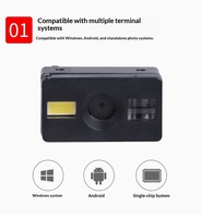 Mini-scanner 2D fixe USB CMOS pour codes QR et codes-barres, compatible multi-OS, 200 scannages/secondes, en stock (OEM/ODM)