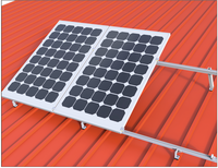 Support de montage réglable pour panneaux solaires photovoltaïques en aluminium pour toiture en tôle