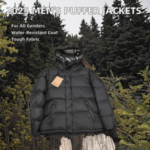 Meilleures ventes OEM 2025 de vestes bouffantes imperméables à capuche durables pour hommes, bas prix imprimé de logo personnalisé - Product Image 2