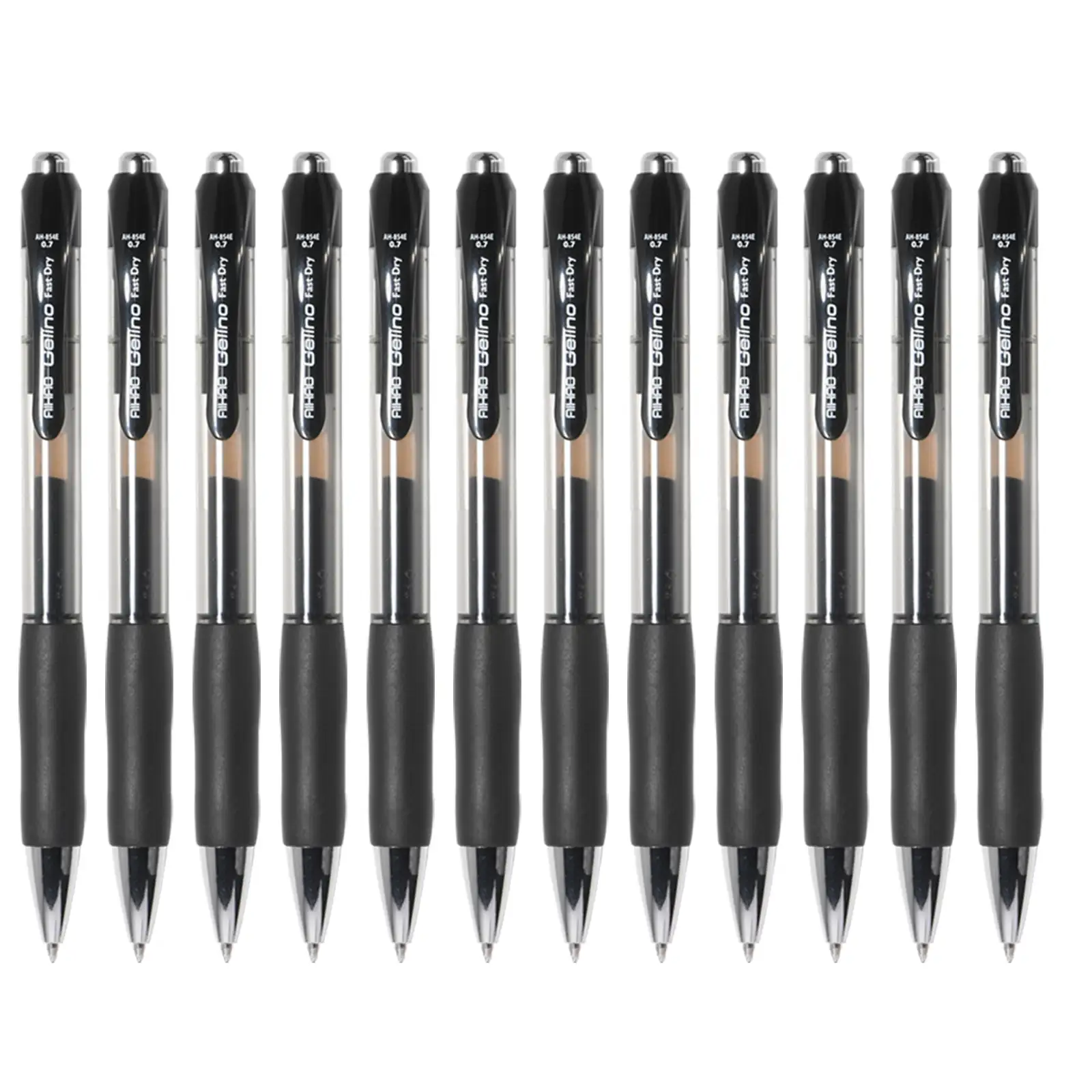 Hoge Kwaliteit School Briefpapier Sneldrogende Inkt Zwart 0.7Mm Rollerball Promotionele Intrekbare Gel Pen