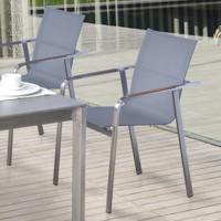Edelstahl Outdoor Stühle Restaurant Esszimmers tuhl Tisch Set Gartenmöbel mit Eis kübel