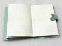 Agenda hebdomadaire PU, carnet de notes avec couverture à grille gaufrée et fermeture à pression, personnalisable pour souvenir d'entreprise